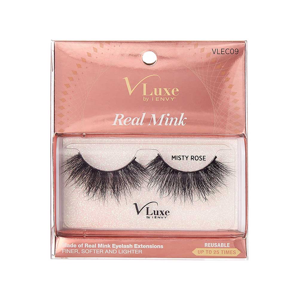 Vluxe By Ienvy Real Mink Lashes - Misty Rose  (VLEC09)