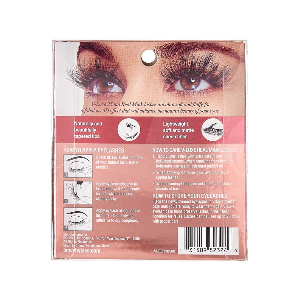 Vluxe By Ienvy Real Mink Lashes -  Rich Peach (VLEC11)