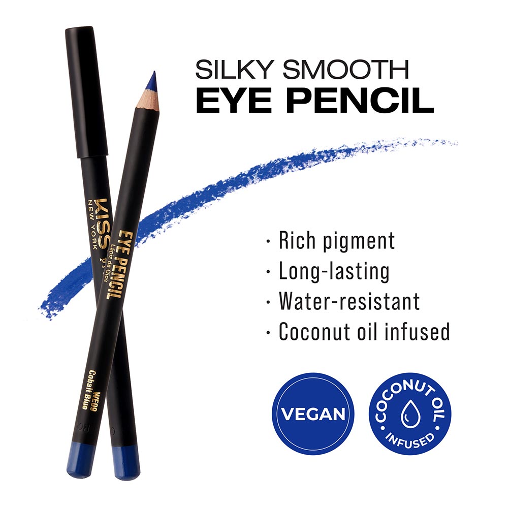 Kiss New York Professional Silky Smooth Eye Pencil Liner - Cobalt Blue (WE09)