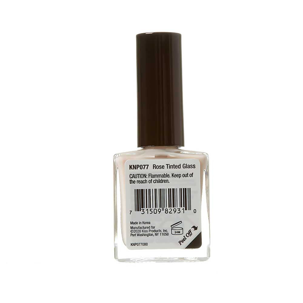 Kiss New York Professional Gel Strong Nail Polish - Rose Tinted Glass, 0.44 Oz (KNP077)