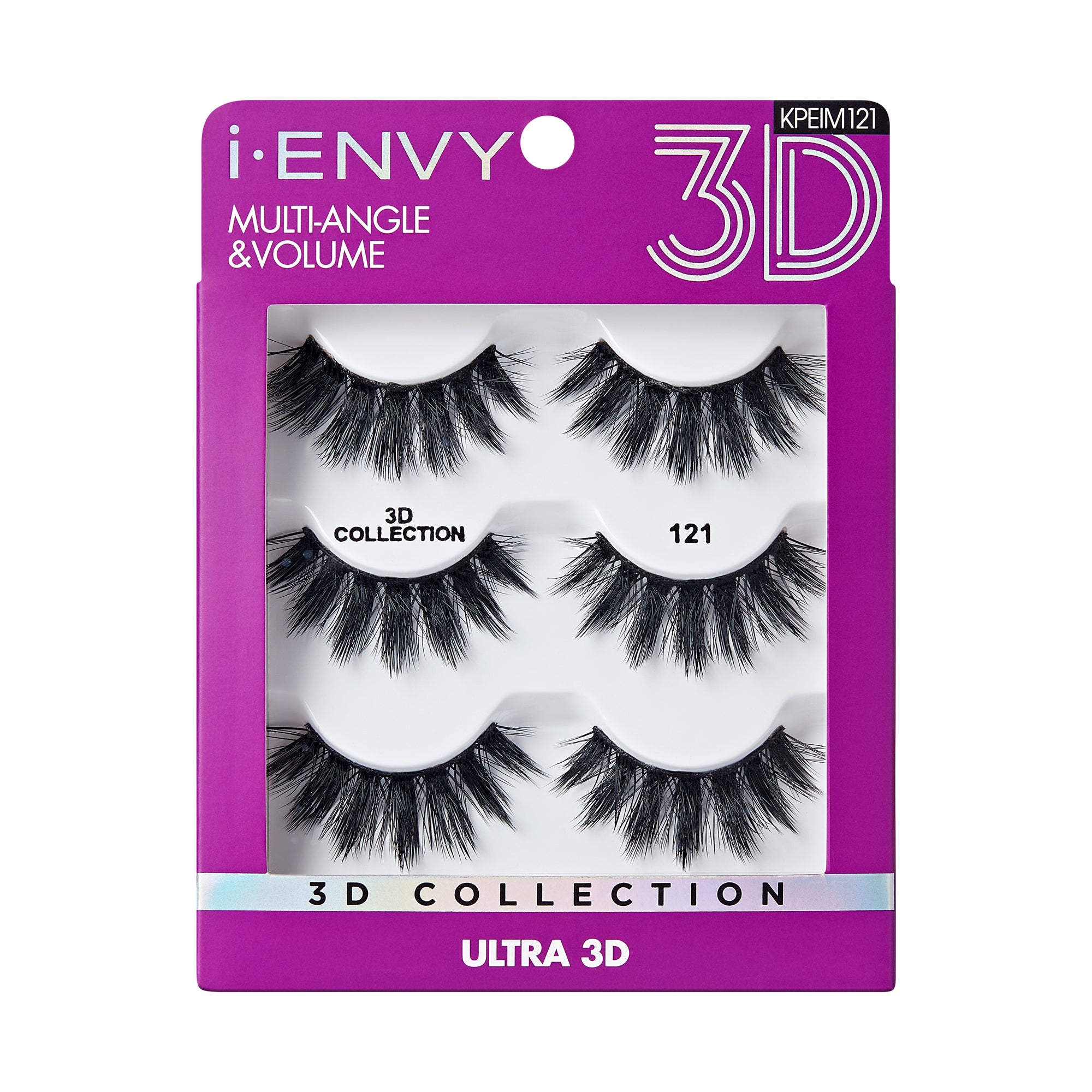 I.Envy By Kiss 3D Lashes Multi Pack Multiangle & Volume Collection-121 (KPEIM121)